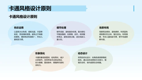 蓝色卡通风教学课件PPT模板