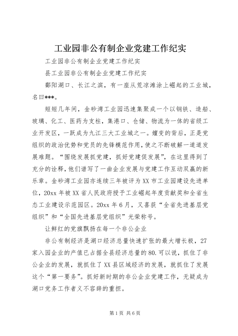 工业园非公有制企业党建工作纪实 (2).docx