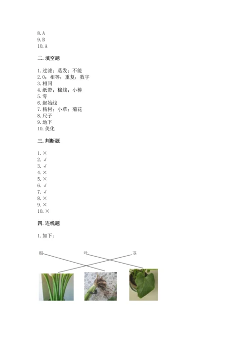 教科版一年级上册科学期末测试卷精品【典型题】.docx