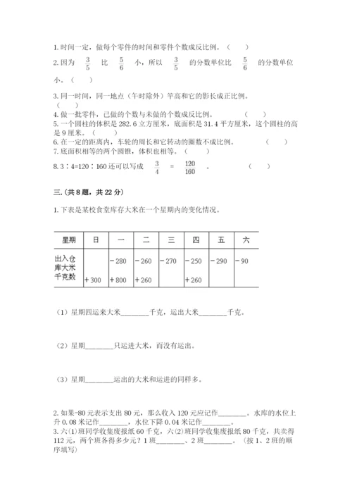 小学毕业班数学检测题（预热题）.docx