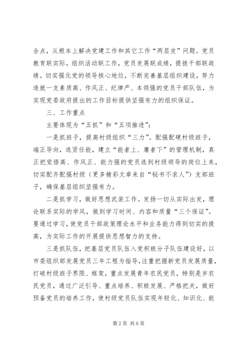 某某镇委员会党建工作思路及百分考核标准.docx