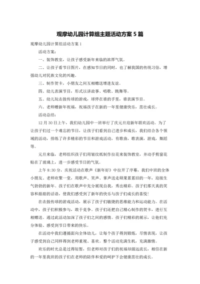 观摩幼儿园计算组主题活动方案5篇.docx