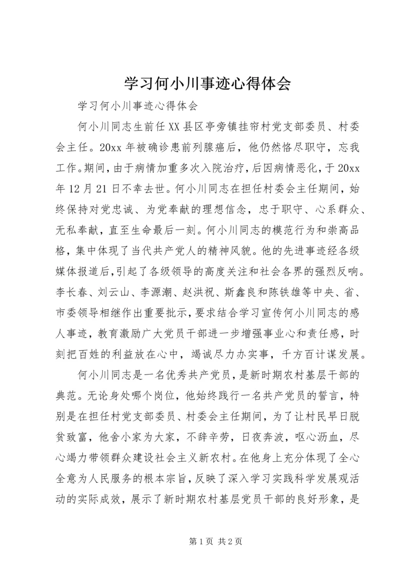 学习何小川事迹心得体会.docx