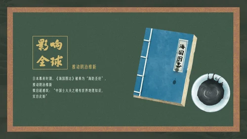 黄绿复古历史人物林则徐人物介绍PPT模板