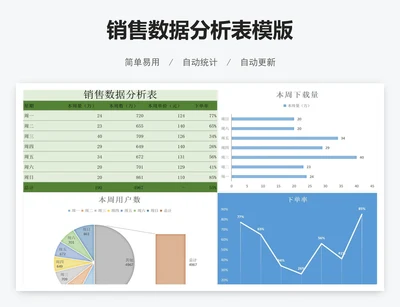销售数据分析表模版