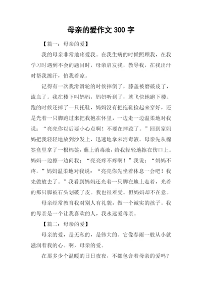 母亲的爱作文300字.docx