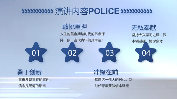 蓝色大气公安警察工作汇报动态PPT