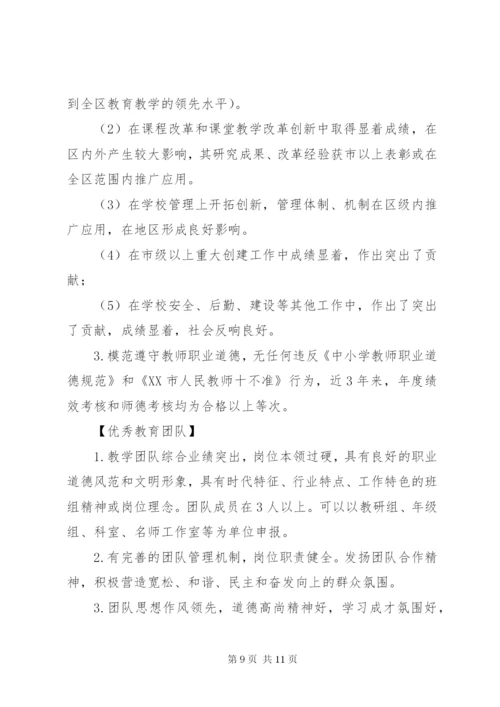 城望一中“城望教育奖”推评方案.docx