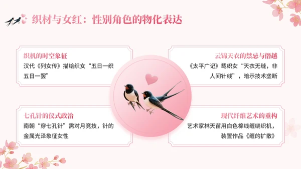 粉色中国风七夕文化讲座PPT模板