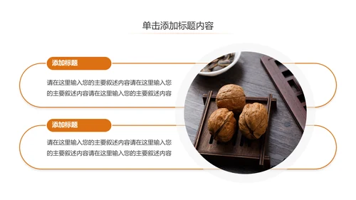 休闲美食美味坚果干果宣传画册PPT模板
