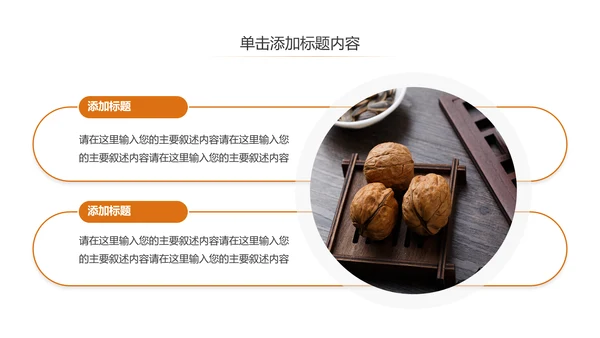 休闲美食美味坚果干果宣传画册PPT模板
