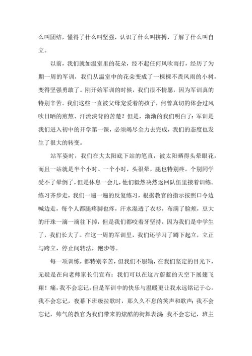 初中军训心得体会七篇（四）.docx