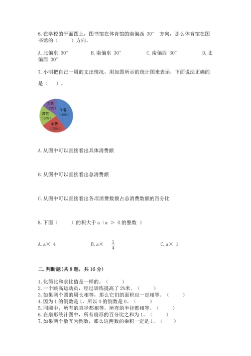 人教版六年级上册数学期末考试卷精品（考试直接用）.docx