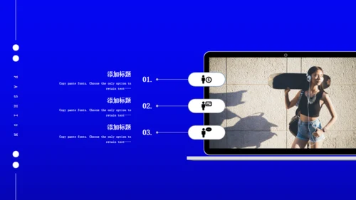 蓝色背景作品集通用PPT模板