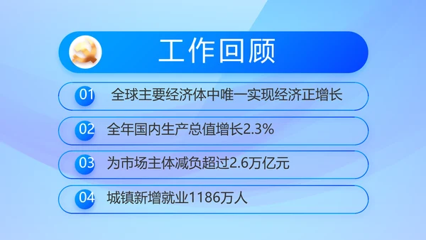 蓝色大气党风廉政建设工作总结PPT