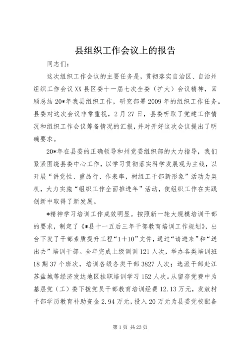 县组织工作会议上的报告.docx