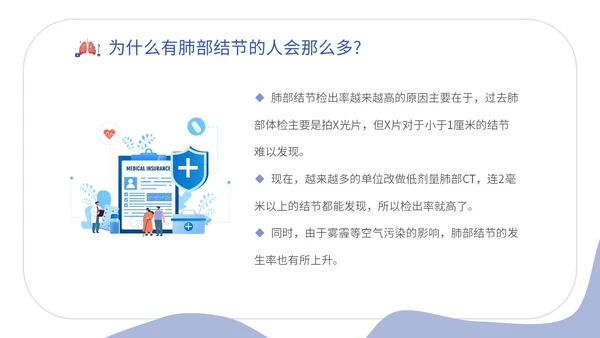 插画形状风医疗医院医生护士肺结节科普宣教培训模板健康宣教