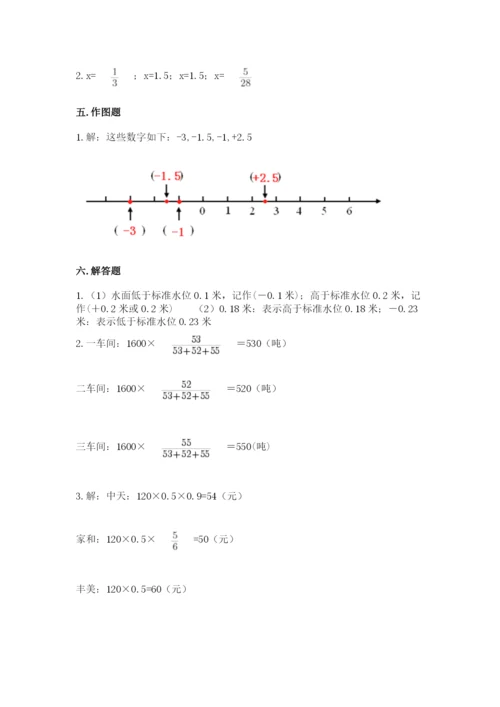 人教版六年级下册数学期末测试卷附答案（黄金题型）.docx