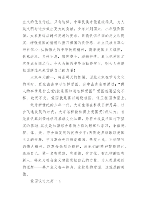 爱国议论文高一5篇2022.docx