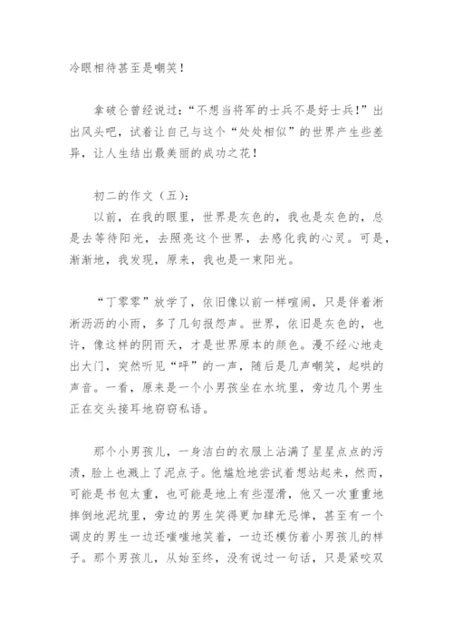 关于初二的作文800字(精选33篇).docx