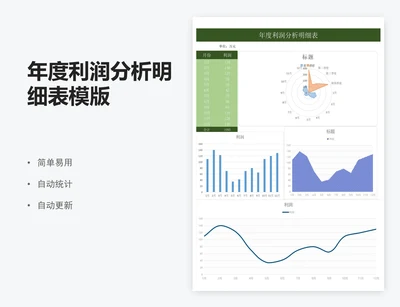 年度利润分析明细表模版