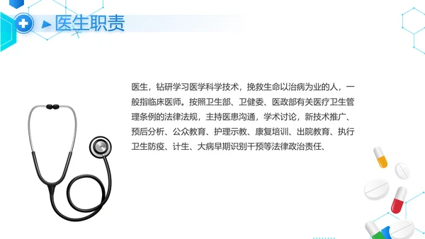 蓝色创意医疗医学工作总结汇报PPT