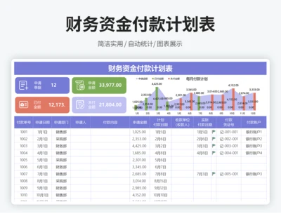 财务资金付款计划表
