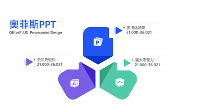 简约风白色并列关系3项PPT