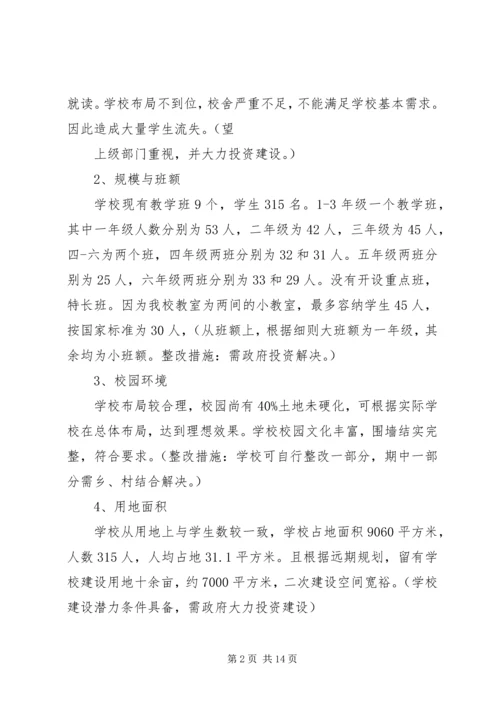 新刘堂小学义务教育均衡发展整改措施报告.docx