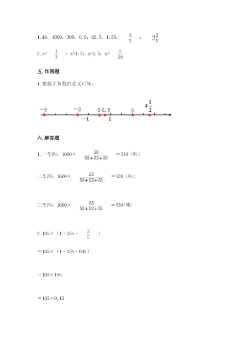 小升初数学期末测试卷附参考答案（夺分金卷）.docx