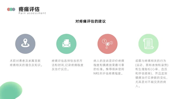 浅绿色简约围手术期疼痛管理ppt模板