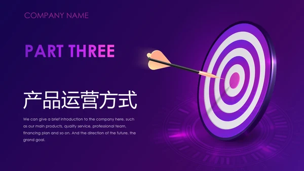 紫色神秘商业项目计划书通用PPT模板