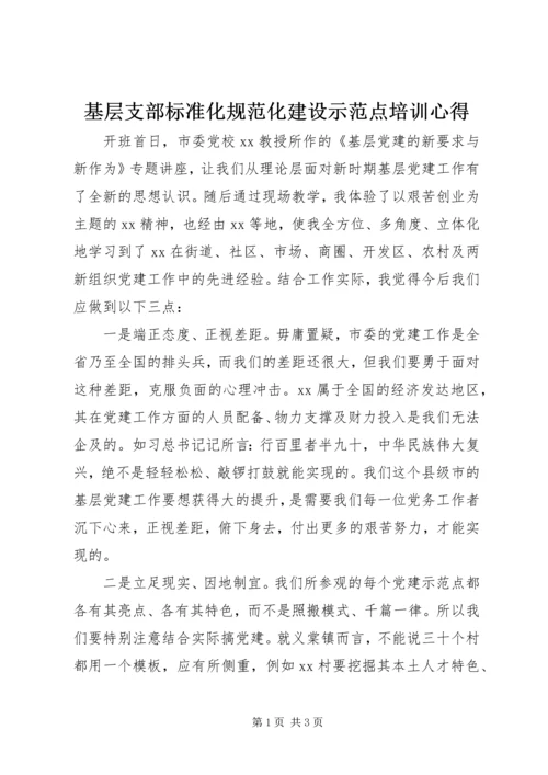 基层支部标准化规范化建设示范点培训心得.docx