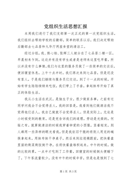 党组织生活思想汇报.docx
