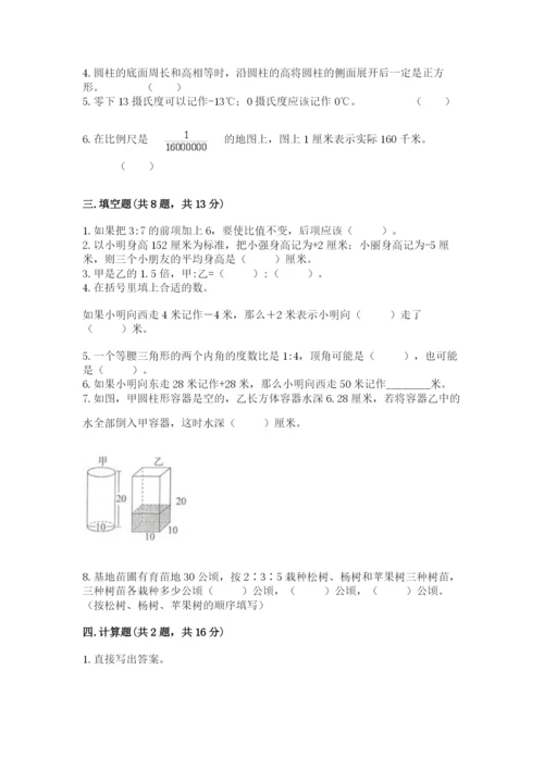 沧州市南皮县六年级下册数学期末测试卷精品附答案.docx