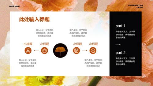 橙色极简香氛品牌通用PPT演示文稿