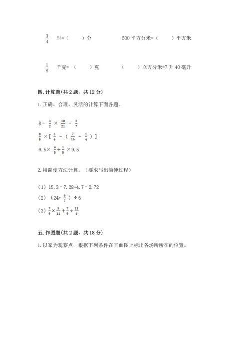 人教版六年级上册数学期末模拟卷附答案（综合题）.docx