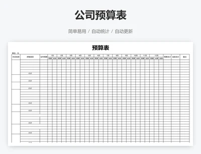 公司预算表