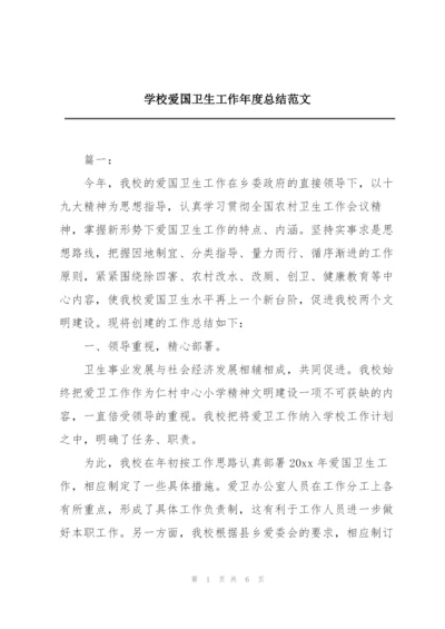 学校爱国卫生工作年度总结范文.docx