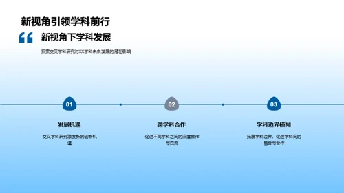 跨界探索：XX学科创新