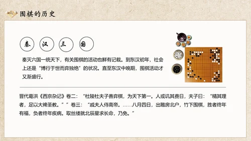 中国围棋历史规则模具介绍动态通用PPT模板
