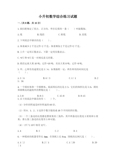 小升初数学综合练习试题含答案ab卷.docx