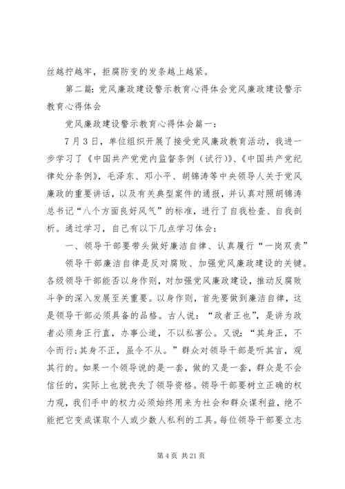 党风廉政建设警示教育活动心得.docx