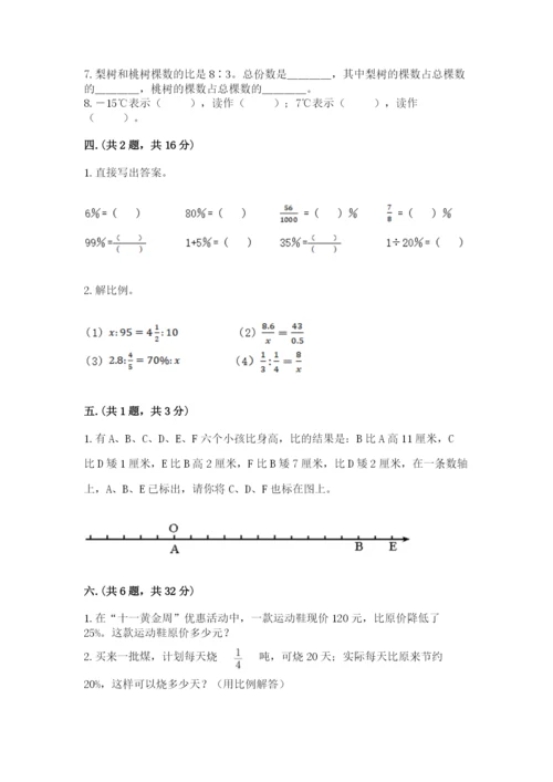 苏教版六年级数学小升初试卷附完整答案（名师系列）.docx
