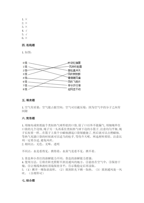 教科版三年级上册科学期末测试卷【名师系列】.docx