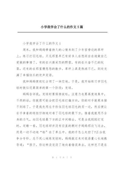 小学我学会了什么的作文5篇.docx