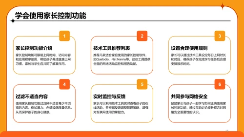 橙色卡通风中小学网络安全课件PPT模板