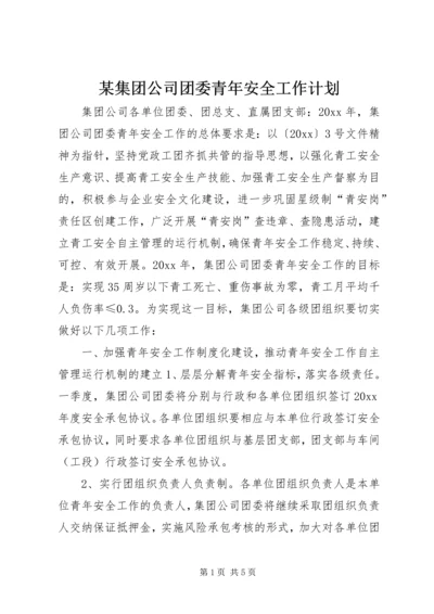 某集团公司团委青年安全工作计划.docx