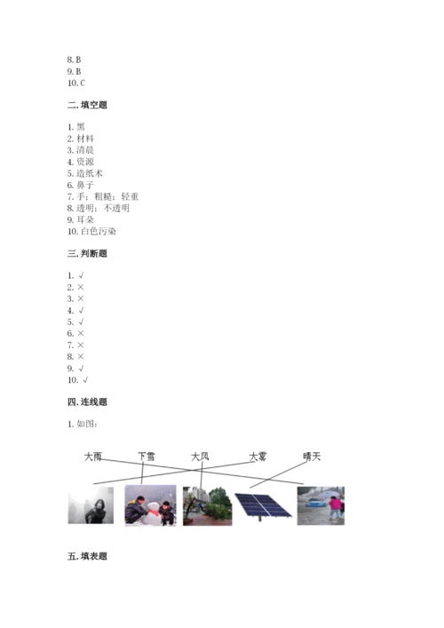 教科版二年级上册科学期末考试试卷含答案（培优b卷）.docx