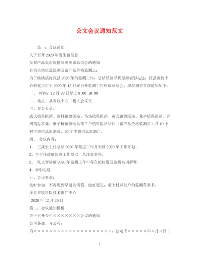 精编之公文会议通知范文.docx